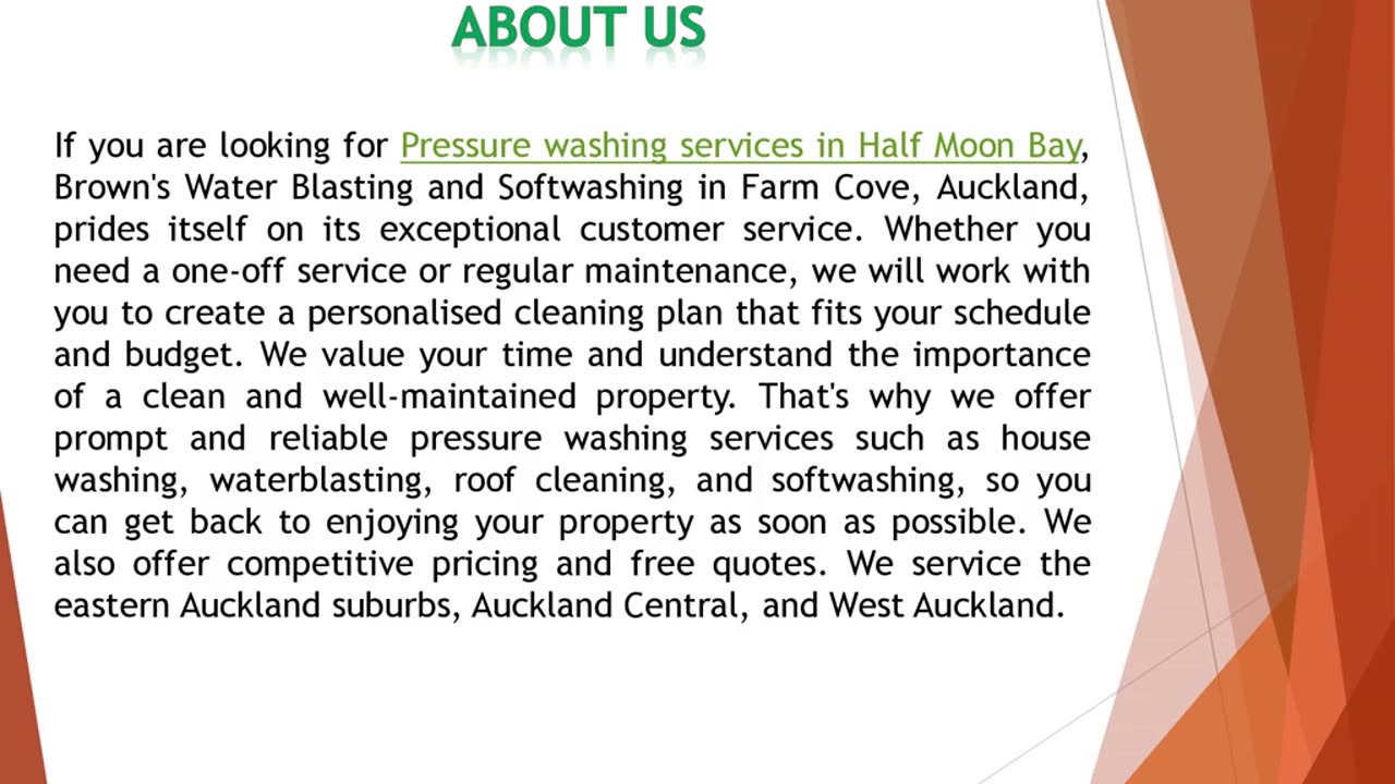 If you are looking for Pressure washing services in Half Moon Bay