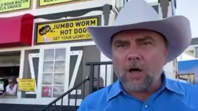 CANADA - Jumbo Worm Dogs at the Calgary Stampede