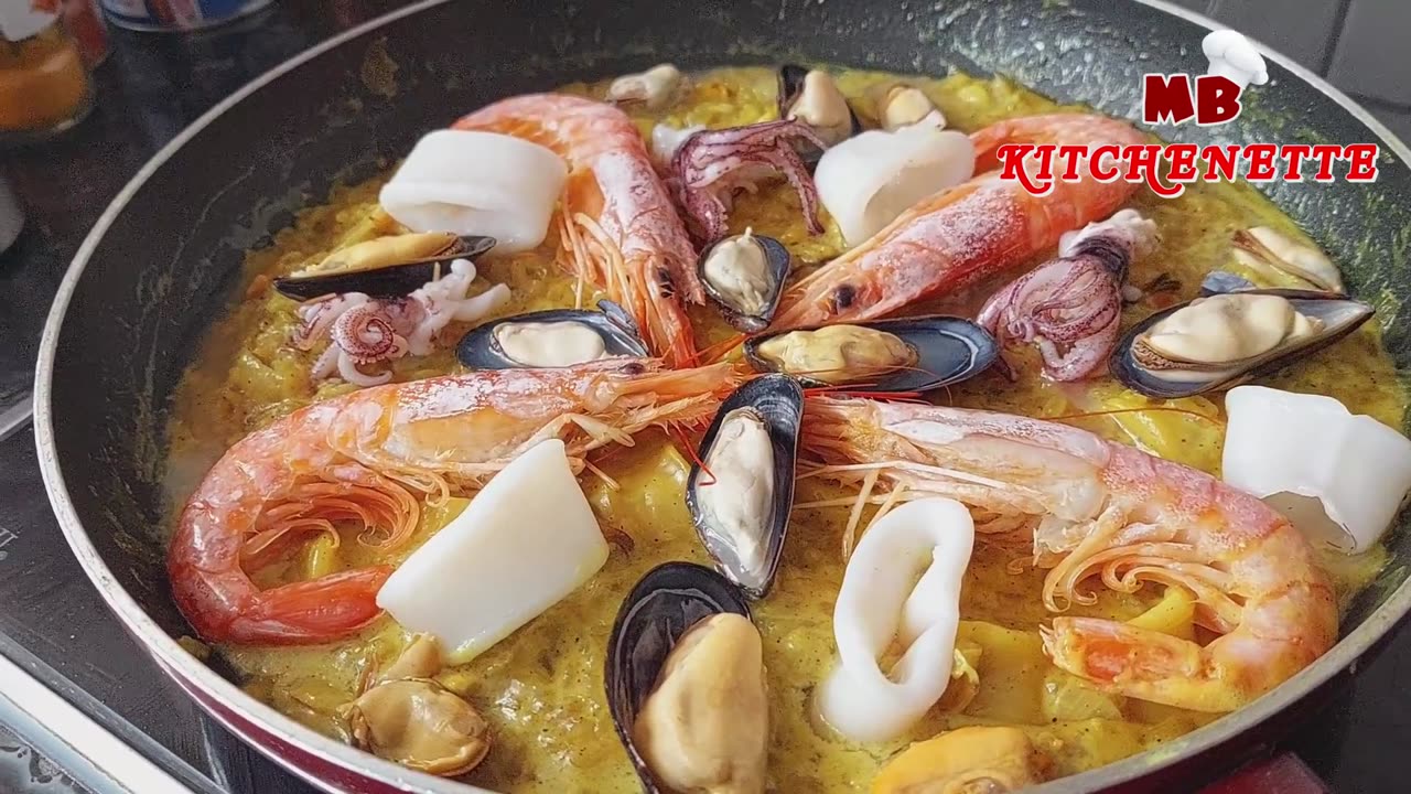 SEAFOOD PAELLA | SEAFOOD ARROZ VALENCIANA FILIPINO STYLE | BRINGHI KAPAMPANGAN RECIPE