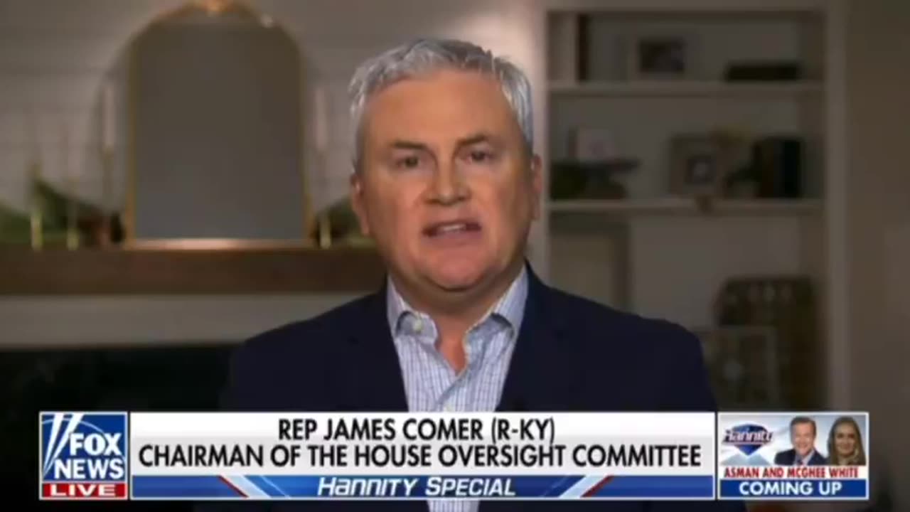 Rep. James Comer: Joe Biden Using at Least Three Fake Names on Govt. Emails for Shady Business Deals