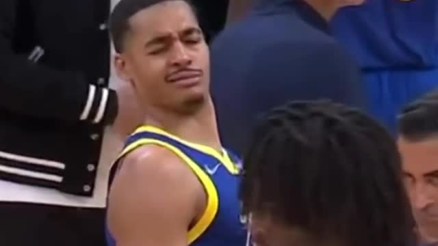 Jordan Poole’s reaction is priceless 😂 #nbafinals #warriors #jordanpoole