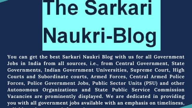 Sarkari Result- Update Video