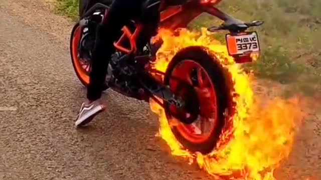 Duke Ktm Bike back tier Fire and then Blast shorts