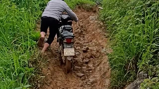 Slippery roads in the countryside