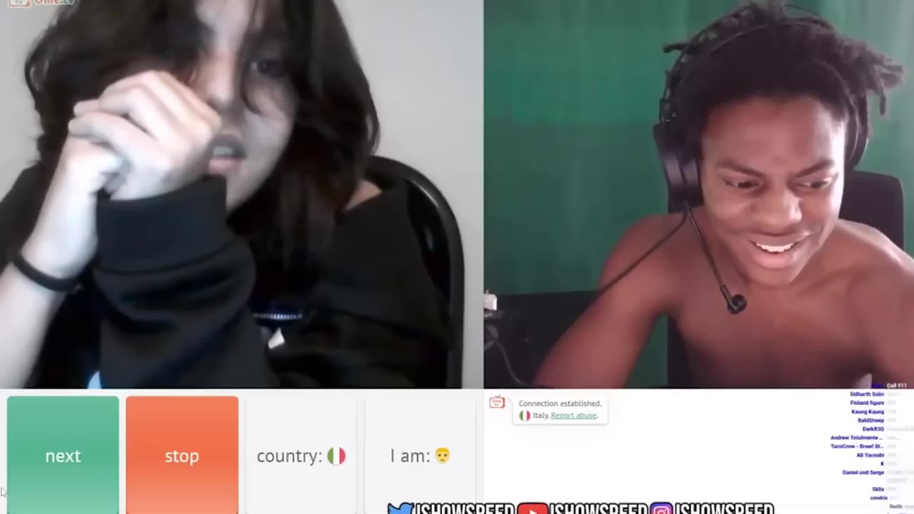 IShowSpeed Calls The Police On Italian Girl That Claims To Eat People