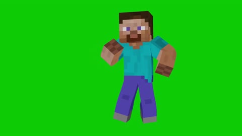 Dança Tela Verde Mindcraft Steve Intro Inscrever Se