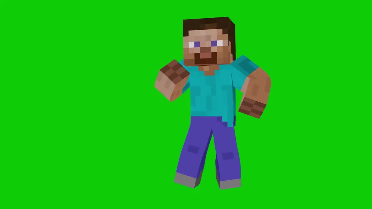 Dança Tela Verde Mindcraft Steve Intro Inscrever Se