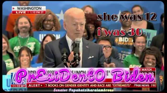 PrEsiDentO Biden: "She was 12, I was 30" but anyway ...