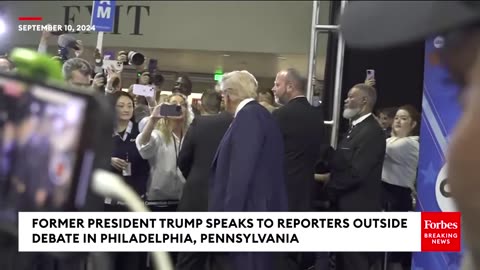 Reporter Asks Trump If He Will Accept Kamala Harris's Invitation To A Second Presidential Debate