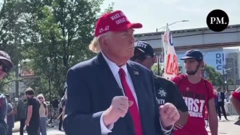 Outside the DNC… Two Honks to Execute Donald Trump..