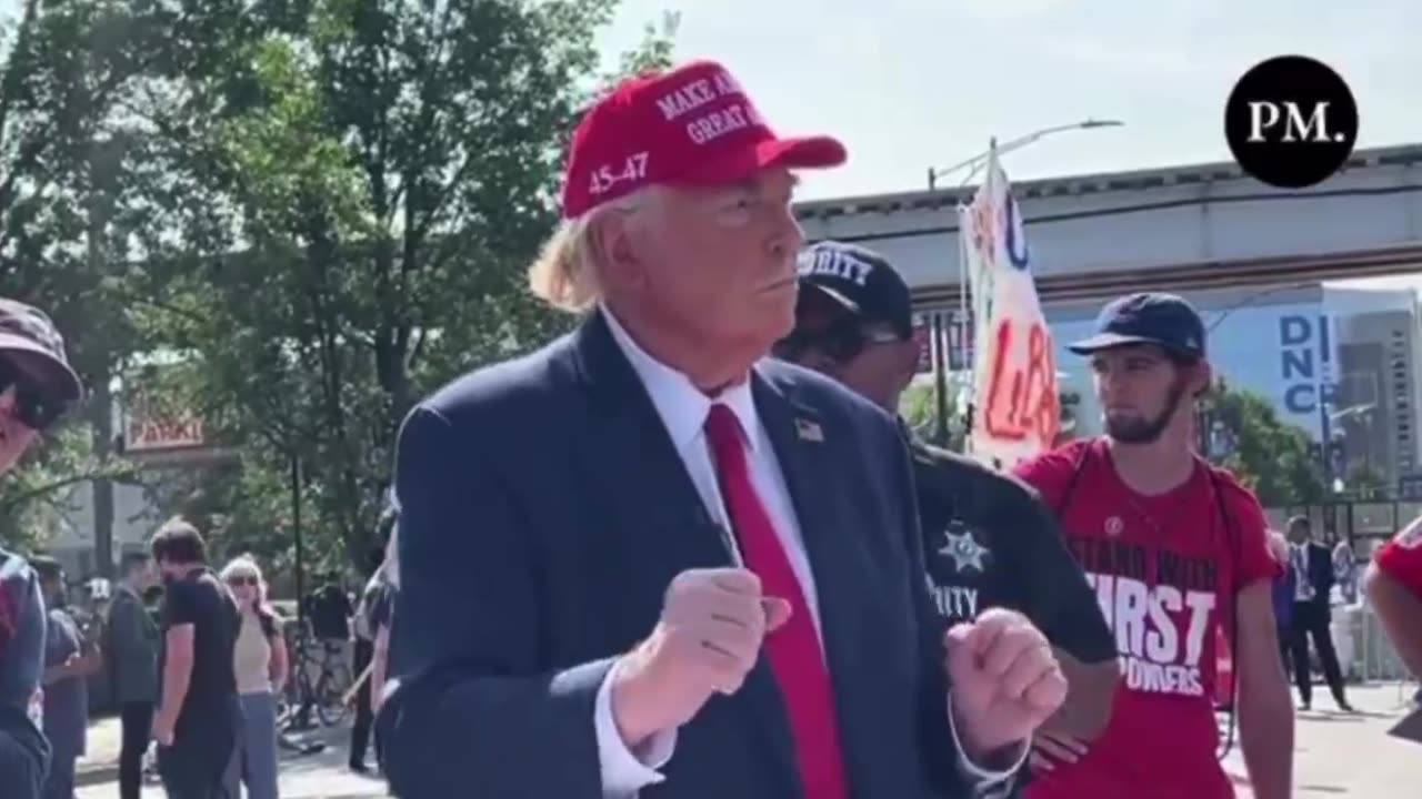 Outside the DNC… Two Honks to Execute Donald Trump..