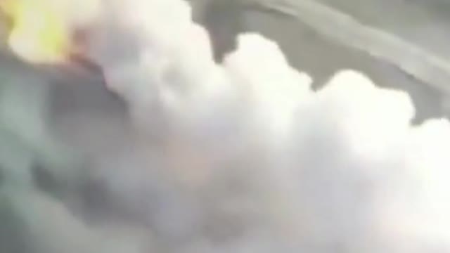 Ammunition Storage Depot Destroyed As Seen By Drone In The Ukraine-Russia War