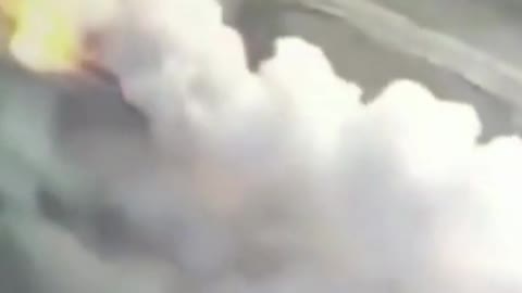 Ammunition Storage Depot Destroyed As Seen By Drone In The Ukraine-Russia War