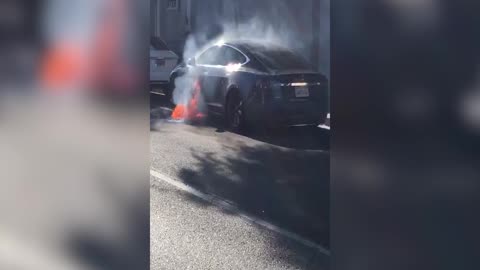 Zapaljen automobil Tesla
