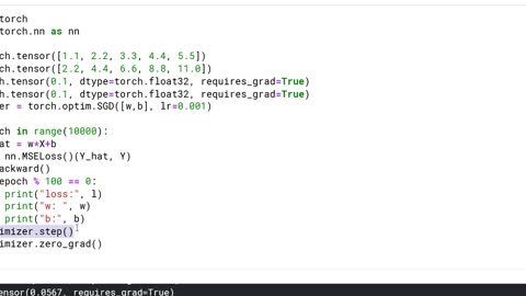 Tutorial 2: Train a linear regression model using the SGD optimizer