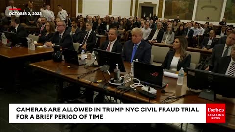 BREAKING NEWS Camera Briefly Gets Into Trump Trial Courtroom, Judge Takes Off Glasses And Smiles