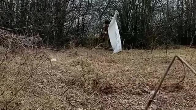 Ukrainian soldiers surrender...