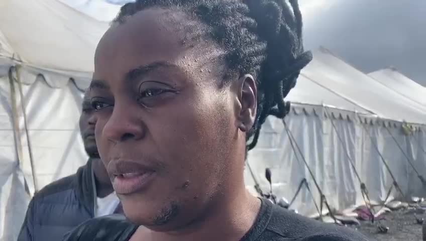 Refugees spokesperson Linda Mbombo on the situation at the Kensington refugees shelter
