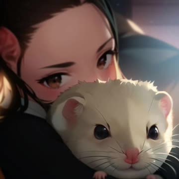 Ferret snacks up close!!