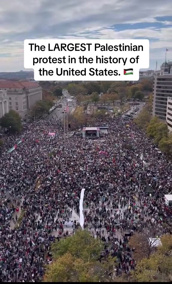 THE LARGEST PALESTINIAN PROTEST IN THE HISTORY OF USA