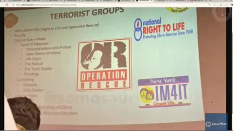 AN ARMY TRAINING MANUAL, DESCRIBES PRO LIFE PEOPLE AS "TERRORISTS"