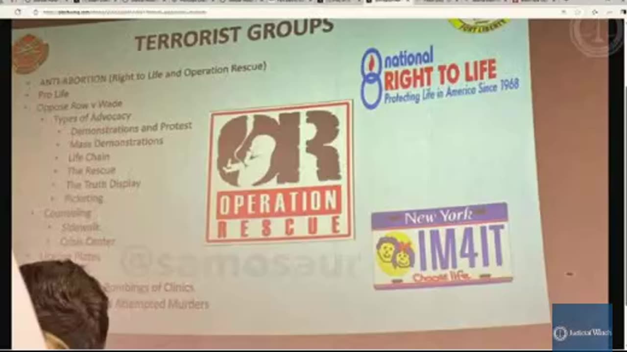 AN ARMY TRAINING MANUAL, DESCRIBES PRO LIFE PEOPLE AS "TERRORISTS"