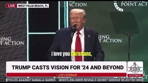 Trump - "In 4 years you won't have to vote anymore, my beautiful Christians"