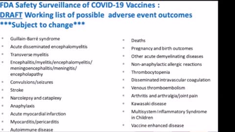 Dr. Ardis discusses possible adverse events from the virus presented at a FDA meeting.