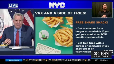 De Blasio making love to Shake Shack