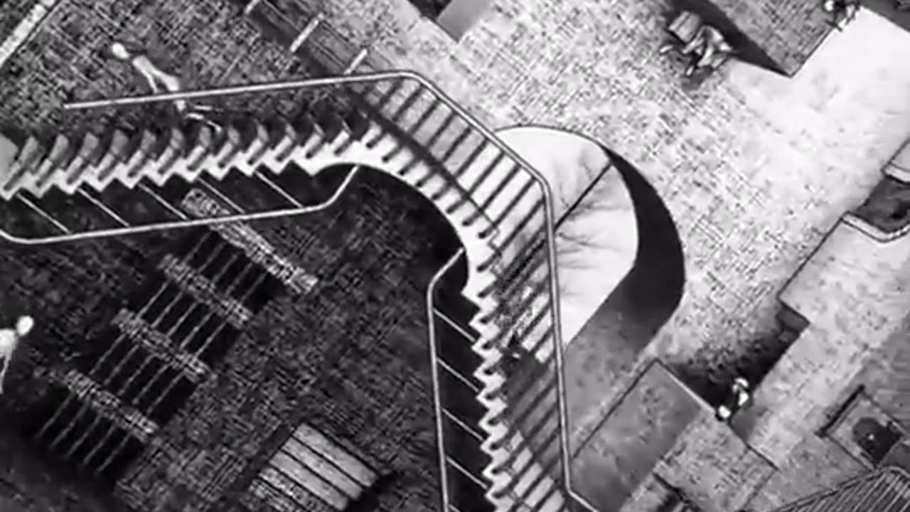 Which way is "up" in this hypnotic animated version of M.C. Escher's "Relativity"?