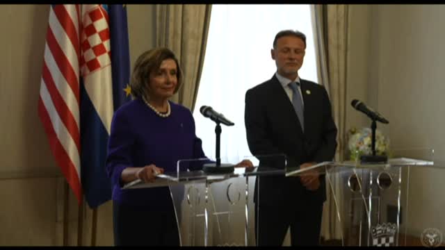 Rep. Pelosi speaks in Croatia