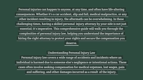 Turning Pain into Power-Personal Injury Attorneys Making a Difference