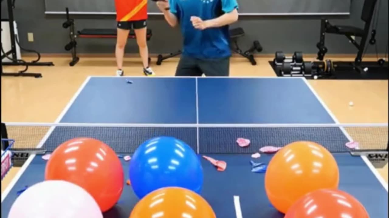 Balloon Smash TT Trick Shot Challenge! Who Won? 🏓🎈💥