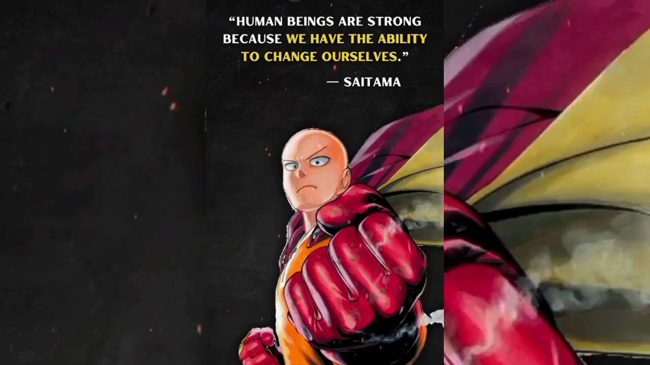 Powerful Words Of Saitama. #saitama #animequotes #shorts