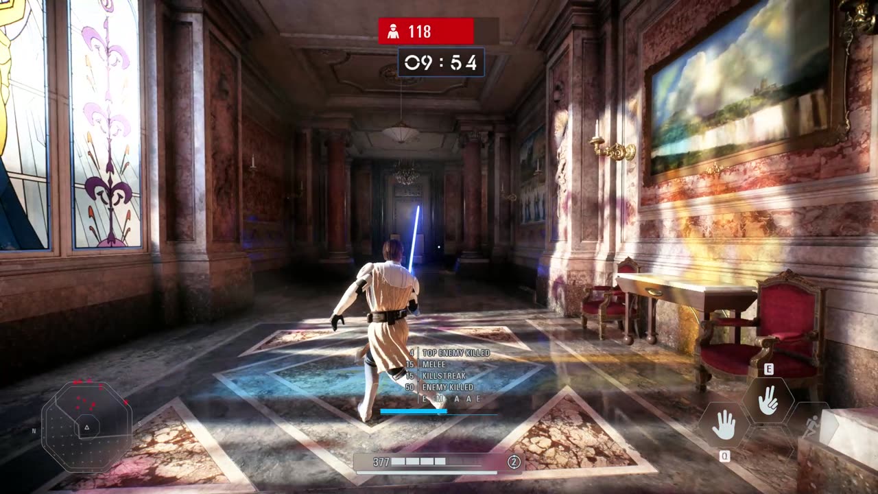 SWBF2: Arcade Onslaught Obi Wan Kenobi Naboo: Throne Room Gameplay