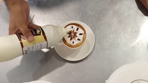 cafe Latte Flower Art