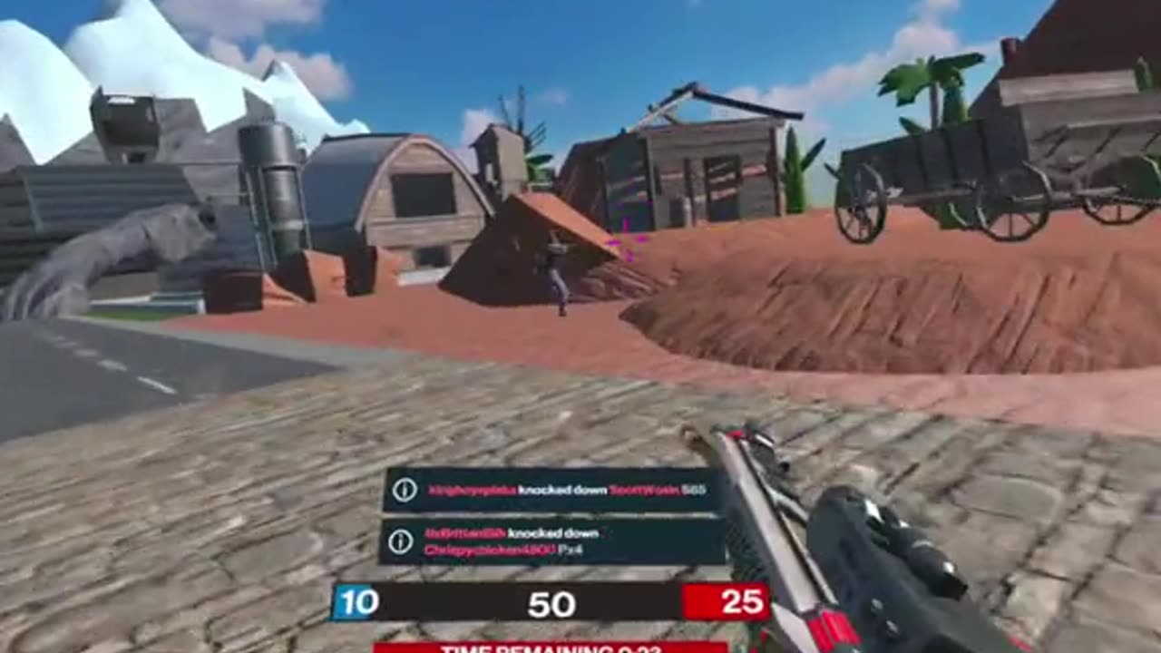 My pistol vs. their accurate gun .. 😂😂