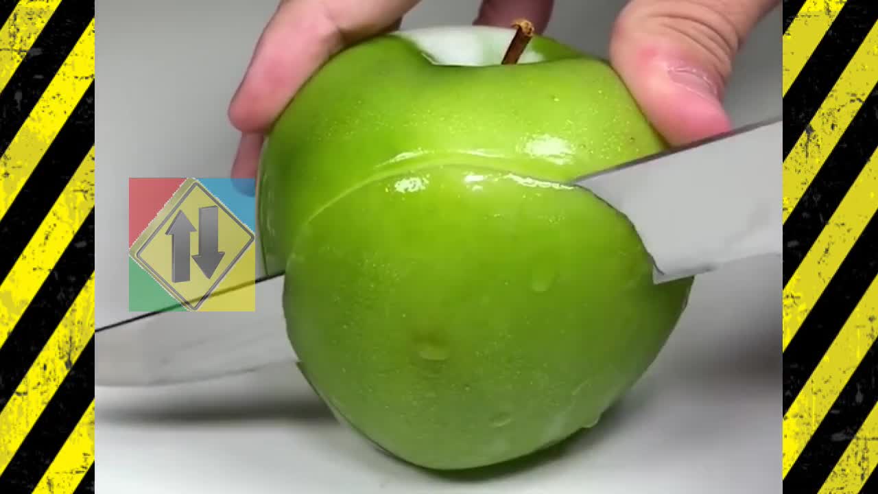 slow motion food cutting