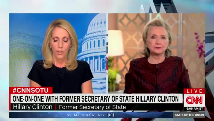 HILLARY CLINTON: 9/11 is a reminder the US must deal with extremism of any kind.