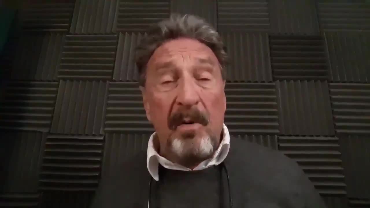 McAfee final statement before his death