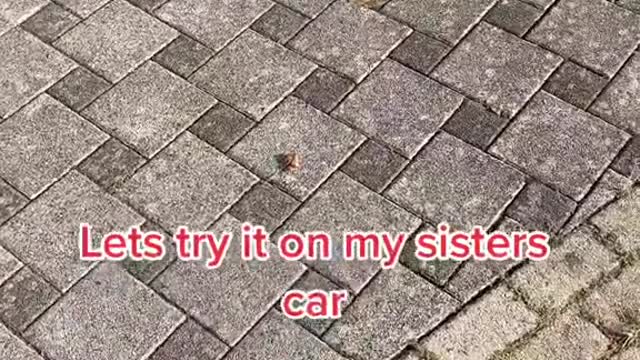 My foreign brother installed some small accessories on my sister's car tires. Will she find out?