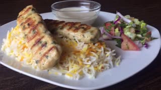 Chicken kabab With Rice