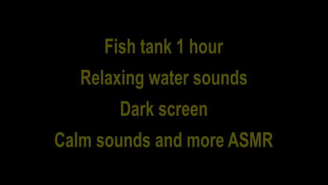 ASMR fish tank 1 hour *water sounds*