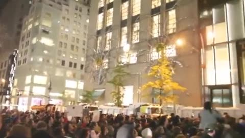 New York Large Crowd Says We Hate You At The Trump Tower, Donald J Trump