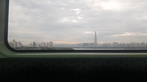 see Lotte Tower in Korea on the subway