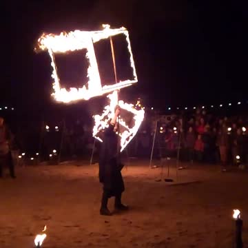 Slow motion fire show!