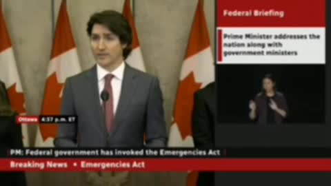 Trudeau enforces the "emergencies act".