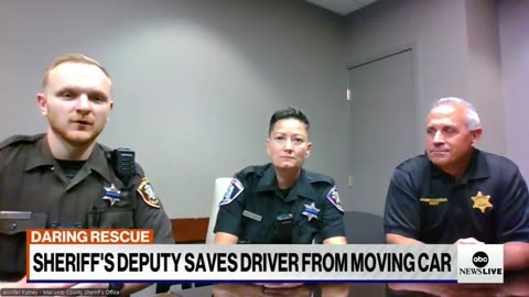 Michigan sheriff’s deputy climbs into driver’s moving truck during medical emerg