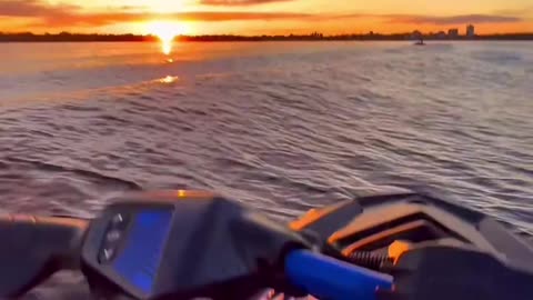 Amazing Sunset by Jetski🤩🤩🤩