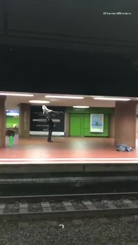 Dirty dancing on the subway platform